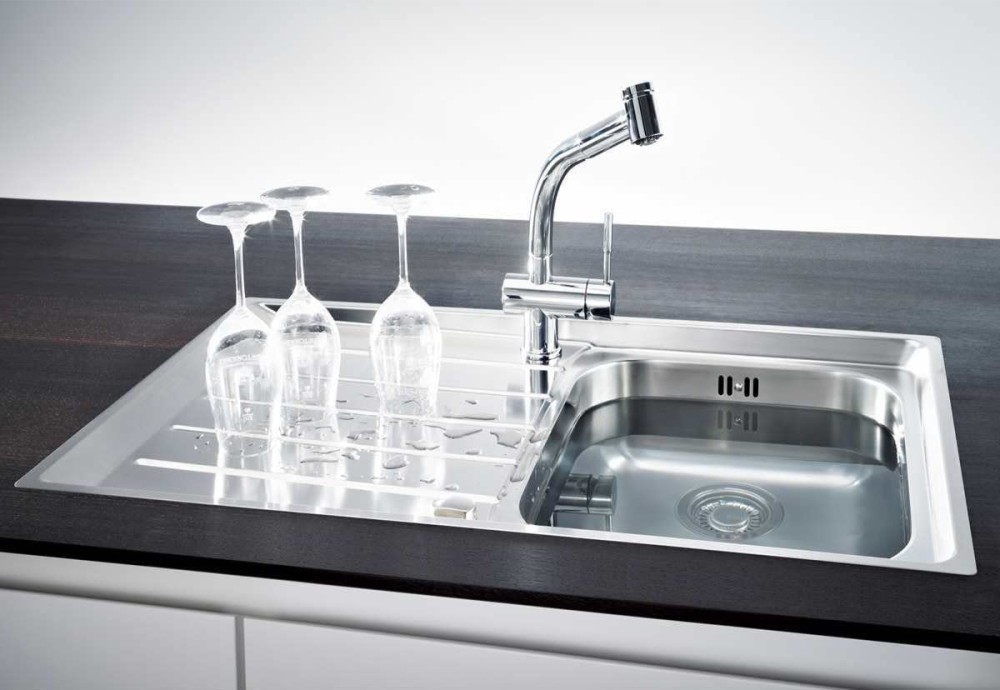 Franke NEX 211 Neptune Lavello 1 vasca semifilo/filotop 86 x 51 con gocciolatoio sinistro - inox satinato - immagine 2