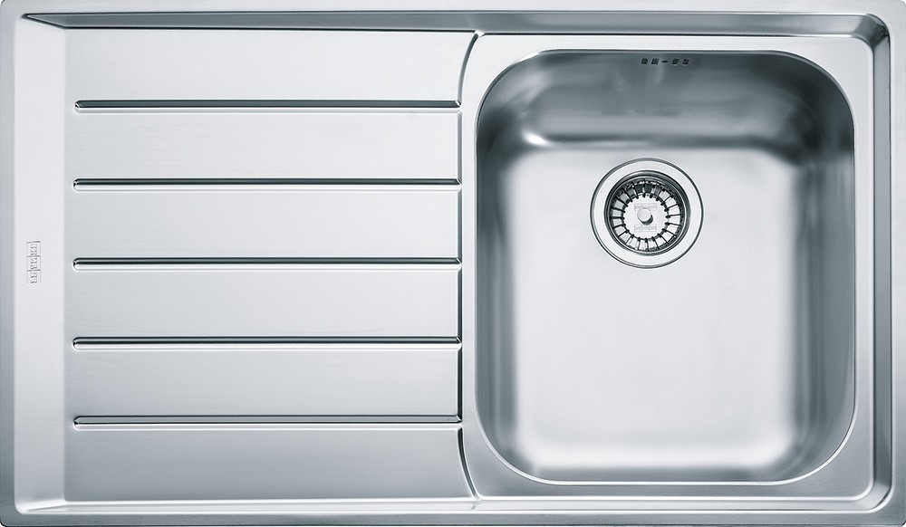 Franke NEX 211 Neptune Lavello 1 vasca semifilo/filotop 86 x 51 con gocciolatoio sinistro - inox satinato