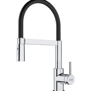 Franke LINA SEMI-PRO Miscelatore cucina con doccetta - cromo/nero
