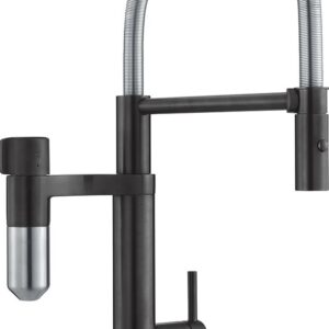 Franke VITAL CON MISCELATORE SEMI-PRO Miscelatore cucina con doccetta e filtro acqua integrato - cromo/industrial black