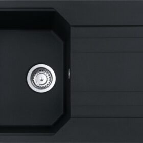Franke UBG 611-86 Urban Lavello 1 vasca incasso 86 x 50 cm con gocciolatoio reversibile - black matt