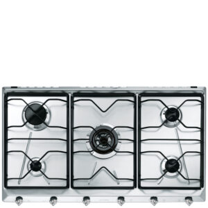 PIANO COTTURA SMEG 5 FUOCHI INOX SRV596-5 CONTEMPORANEA