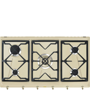 PIANO COTTURA SMEG 4 FUOCHI+UR2 800 PN SRV896POGH COLONIALE