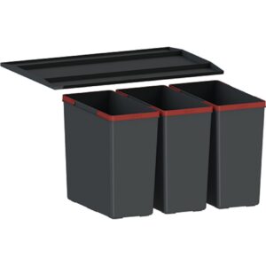 Franke EASYSORT 600-3-0 Contenitore per la raccolta differenziata 14.5 l x 3 - nero