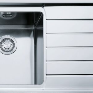 Franke NPX 611 Neptune Plus Lavello 1 vasca incasso 86 x 51 con gocciolatoio destro - inox satinato
