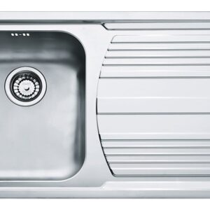 Franke LLX 611-L Logica Line Lavello 1 vasca incasso 86 x 50 con gocciolatoio destro - inox satinato