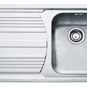 Franke LLX 611-L Logica Line Lavello 1 vasca incasso 86 x 50 con gocciolatoio sinistro - inox satinato
