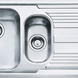 Franke LLX 651 Logica Line Lavello 1 vasca e 1/2 incasso 100 x 50 con gocciolatoio destro - inox satinato