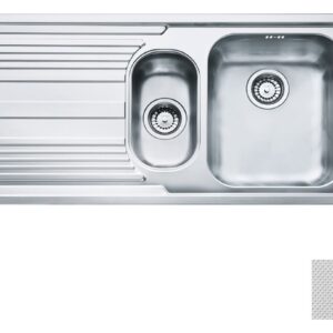 Franke LLL 651 Logica Line Lavello 1 vasca e 1/2 incasso 100 x 50 con gocciolatoio sinistro - dekor