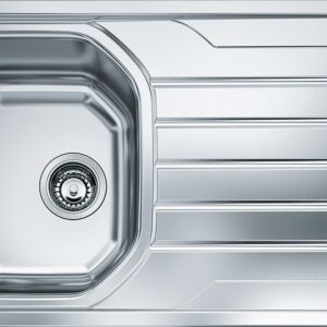 Franke OLX 611-L Onda Line Lavello 1 vasca incasso 86 x 50 con gocciolatoio destro - inox satinato