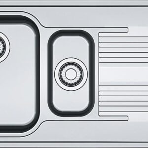 Franke SRX 651 Smart Lavello 1 vasca e 1/2 incasso 100 x 50 con gocciolatoio destro - inox satinato