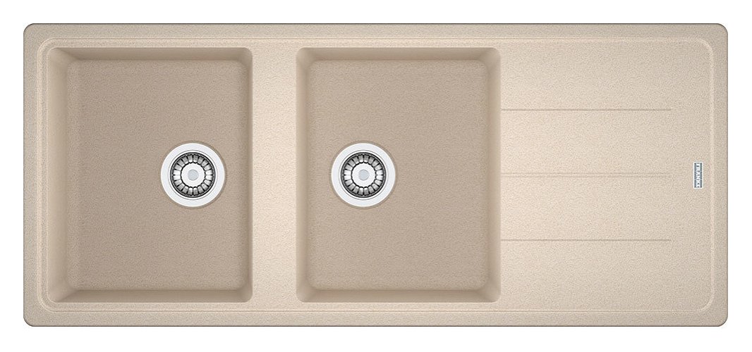 Franke BFG 621 Boston Lavello 2 vasche incasso 116 x 50 con gocciolatoio reversibile - avena