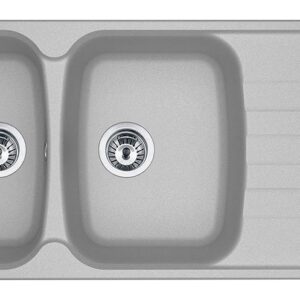Franke AZG 621 Antea Lavello incasso 116 x 50 alluminio - gocciolatoio reversibile