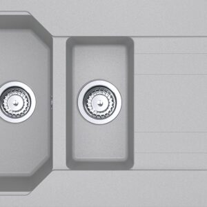 Franke UBG 651-100 Urban Lavello 1 vasca e 1/2 incasso/filotop 100 x 50 con gocciolatoio reversibile - alluminio