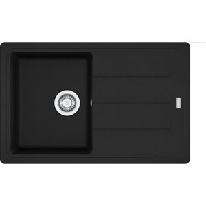 Franke BFG 611-78 Boston Lavello 1 vasca incasso 78 x 50 cm con gocciolatoio reversibile - black matt