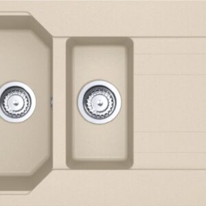 Franke UBG 651 Urban Lavello 1 vasca e 1/2 incasso 100 x 50 cm con gocciolatoio reversibile - avena
