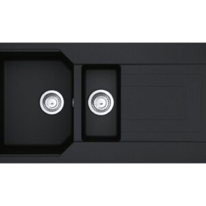 Franke UBG 651 Urban Lavello 1 vasca e 1/2 incasso 100 x 50 cm con gocciolatoio reversibile - nero