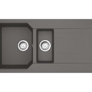 Franke UBG 651 Urban Lavello 1 vasca e 1/2 incasso 100 x 50 cm con gocciolatoio reversibile - stone grey