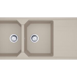 Franke UBG 621 Urban Lavello 2 vasche incasso 116 x 50 cm con gocciolatoio reversibile - sahara