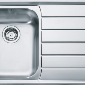 Franke NEX 211 Neptune Lavello 1 vasca semifilo/filotop 86 x 51 con gocciolatoio destro - inox satinato