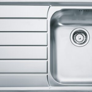 Franke NEX 211 Neptune Lavello 1 vasca semifilo/filotop 86 x 51 con gocciolatoio sinistro - inox satinato