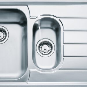Franke NEX 251 Neptune Lavello 1 vasca e 1/2 semifilo/filotop 100 x 51 con gocciolatoio destro - inox satinato