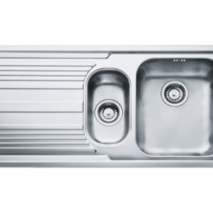 Franke LLX 651-100 Logica Line Lavello 1 vasca e 1/2 incasso 100 x 50 con gocciolatoio sinistro - inox satinato